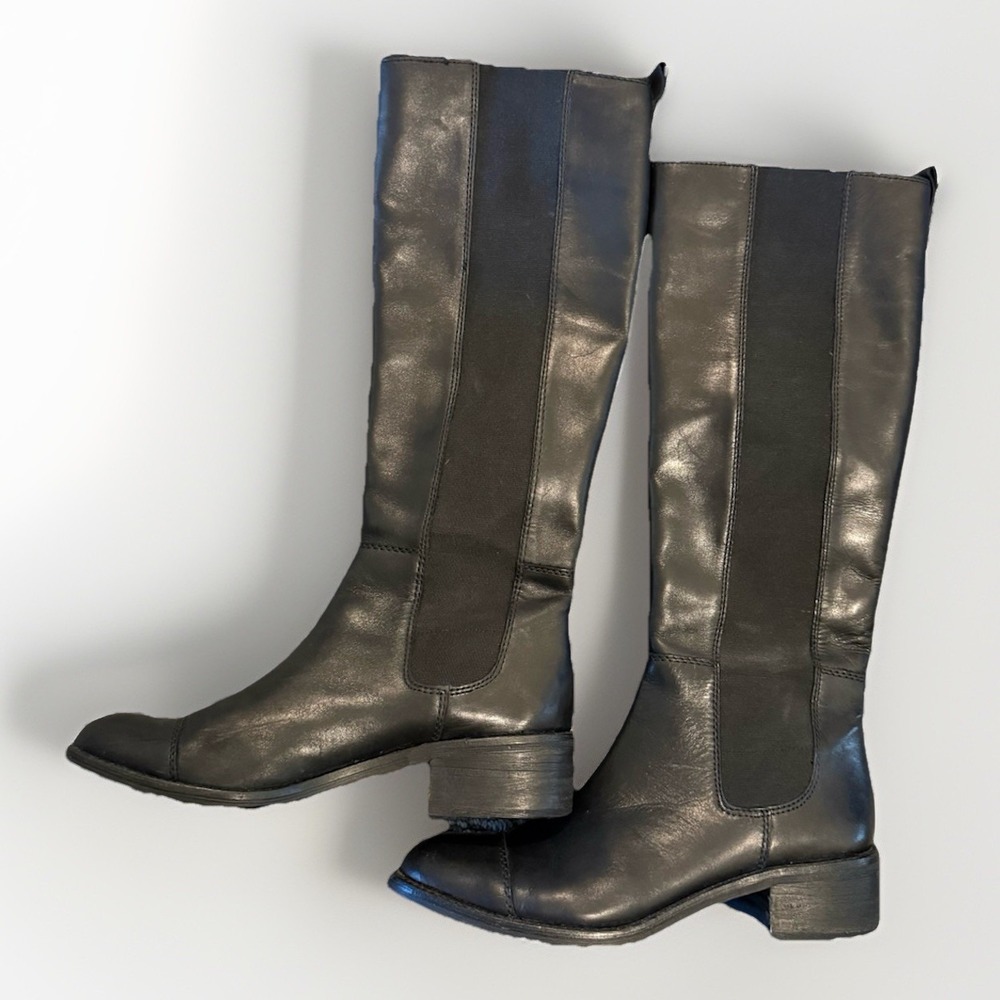 BcBG Generation WOMEN'S BLACK LEATHER BOOTS SIZE‎ 6.5B